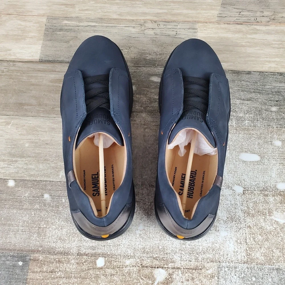 Samuel Hubbard Featherlight Marin Gore-Lace Womens Shoes‎ Sz 7.5 M Navy Sneakers